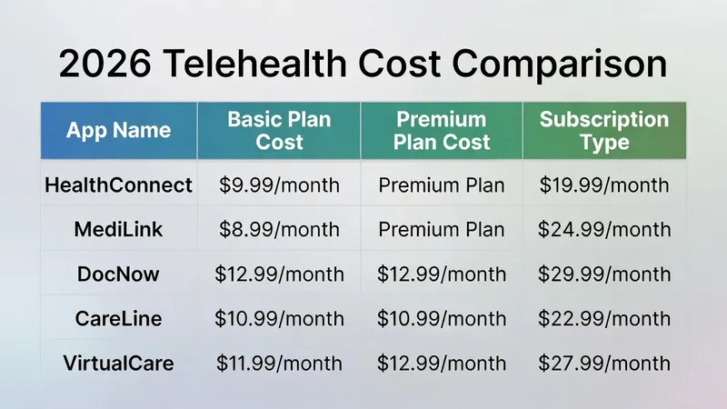 2026 Telehealth Cost Comparison